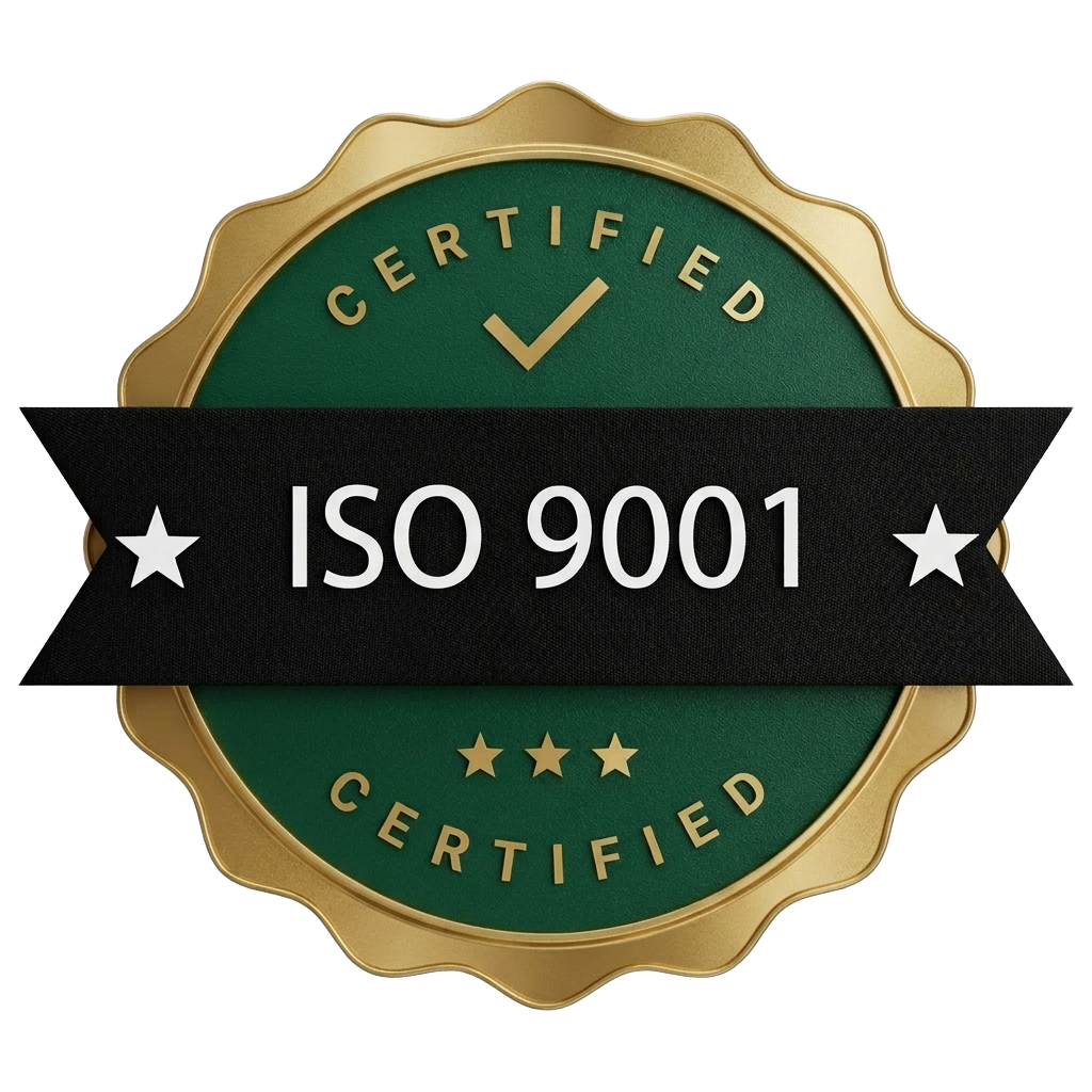 ISO 9001 certified — Quality Control